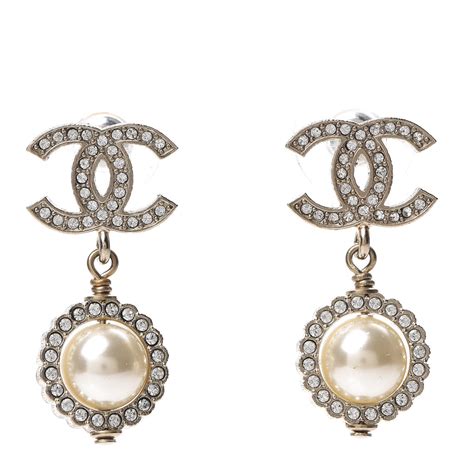 chanel pearl earing|Chanel earrings for cheap outlet.